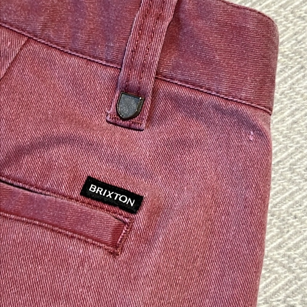 Brixton Choice Dusty Rose Flat Front Shorts. Size 36 - Picture 13 of 14